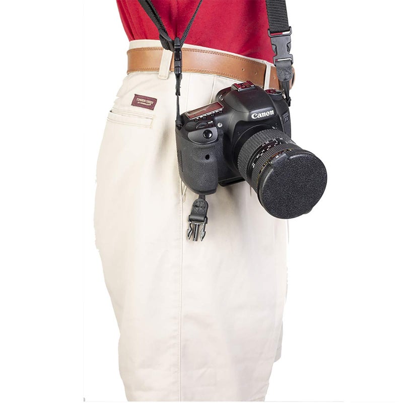 OP/TECH USA Dual Harness - Uni Loop Regular â€“ Interchangeable Camera Shoulder Strap Harness with Quick Disconnects and Control-Stretch Backing, Made in USA, Black - Image 4